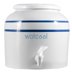 Ceramic dispenser with wooden stand