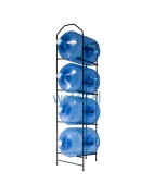 Metallic black rack for 4 water bottles