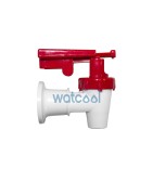 White tap with red security tab