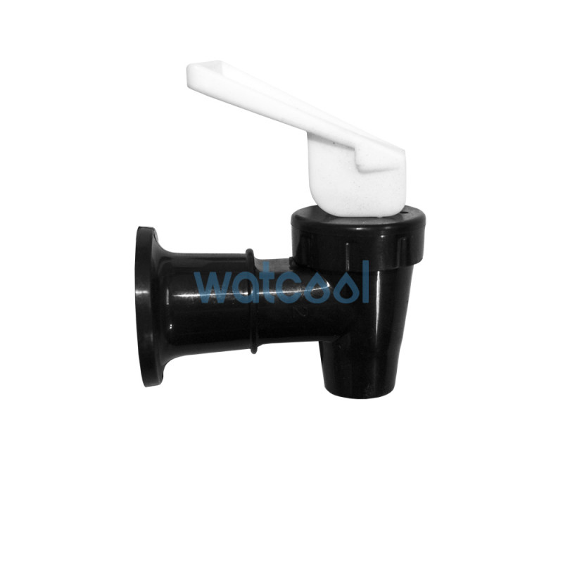 Grifo negro con pestaña blanca para fuentes de agua