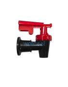 Black tap with red security tab